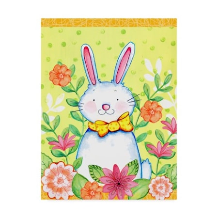Valarie Wade 'Flowers And Bunny' Canvas Art,18x24